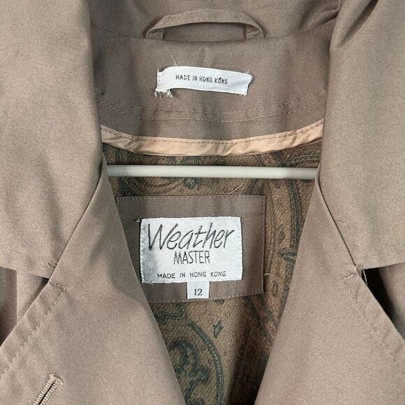 Vintage Weather Master Womens Trench Coat with removable liner timeless Khaki - Picture 9 of 16